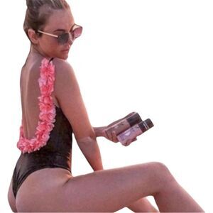 NWOT Sexy Flower Appliqués Swimsuit